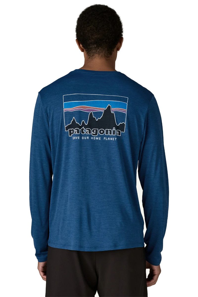 KOSZULKA LONG-SLEEVED CAPILENE COOL DAILY SHIRT '73 SKYLINE-CLEMENT BLUE-LIGHT CLEMENT BLUE X-DYE