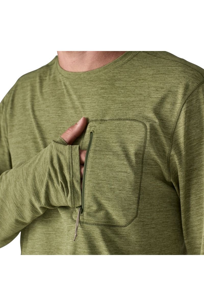 KOSZULKA LONG-SLEEVED CAPILENE COOL SUN SHIRT-CAPER GREEN-BUCKHORN GREEN X-DYE