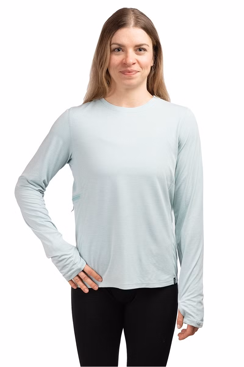 KOSZULKA LONG-SLEEVED CAPILENE COOL SUN SHIRT WOMEN-THERMAL BLUE-THIN ICE X-DYE