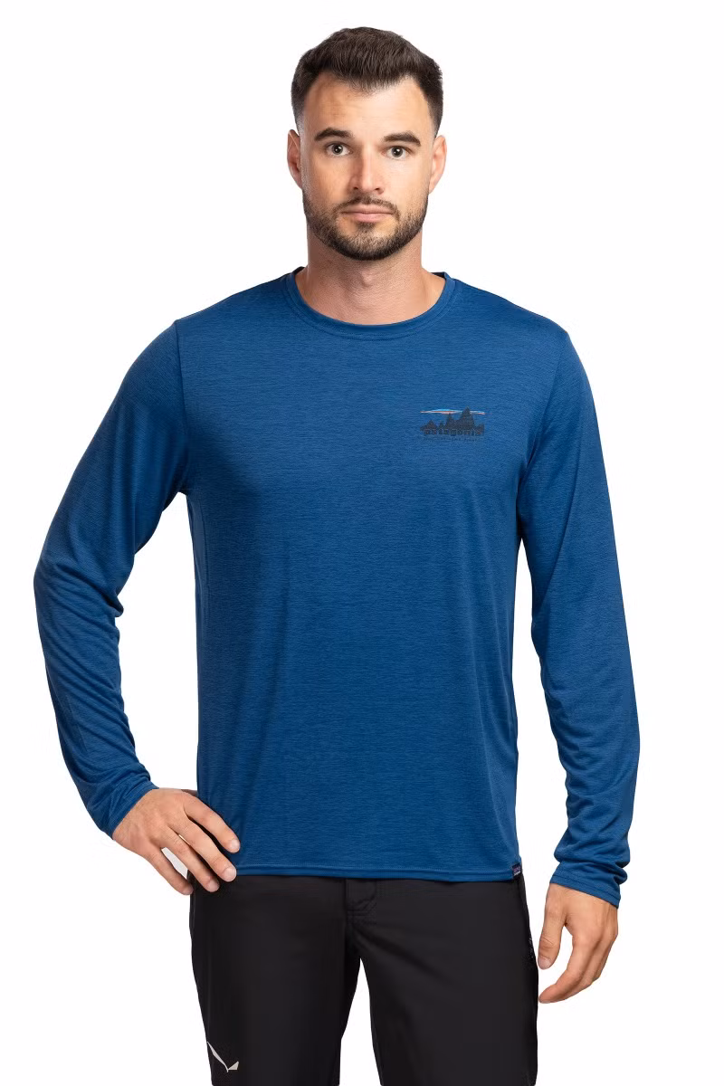 KOSZULKA LS CAP COOL DAILY GRAPHIC-73 SKYLINE-CLEMENT BLUE X-DYE