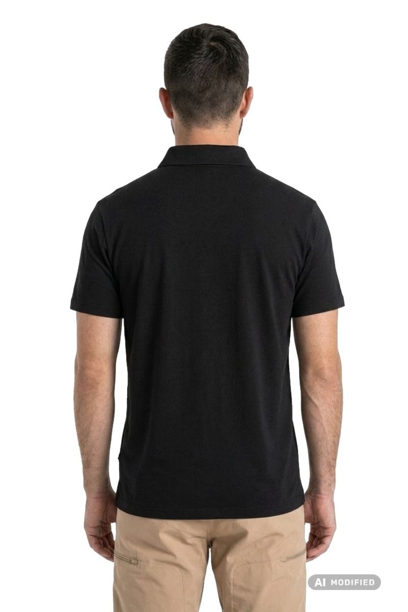 KOSZULKA MERINO 150 TECH LITE III SS POLO-BLACK