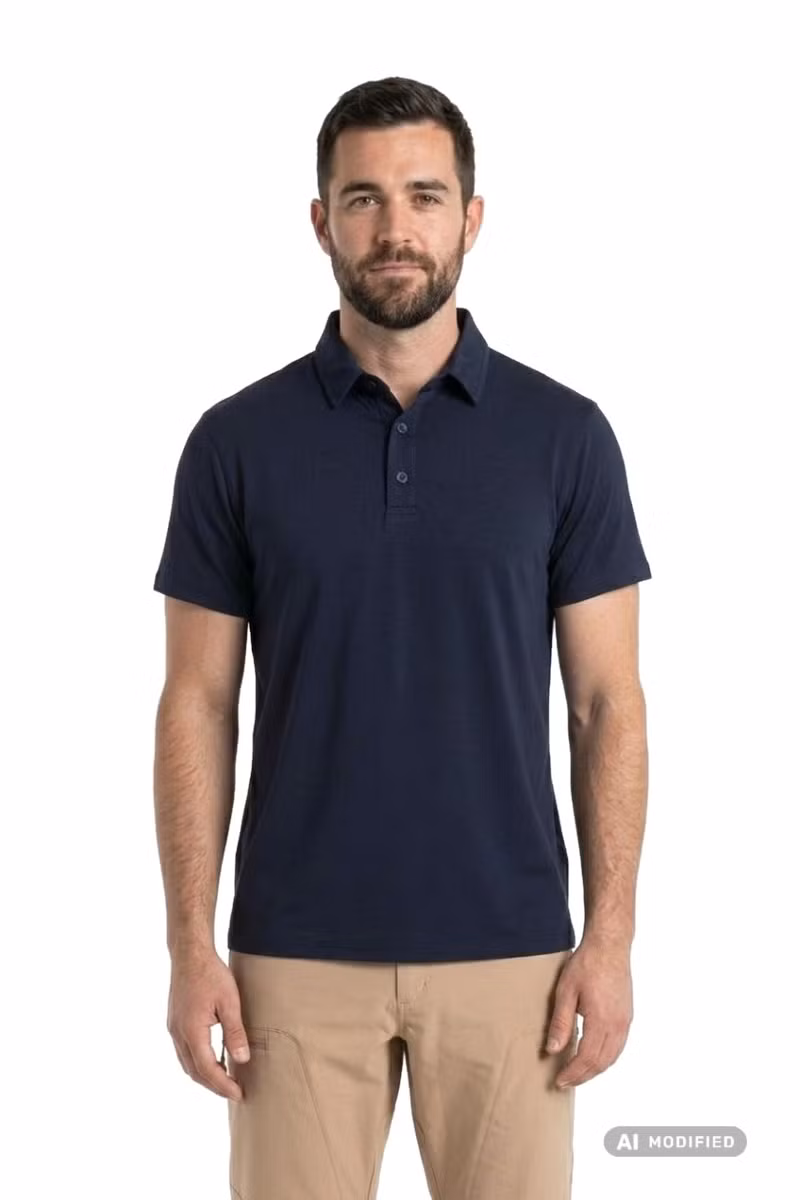 KOSZULKA MERINO 150 TECH LITE III SS POLO-MIDNIGHT NAVY