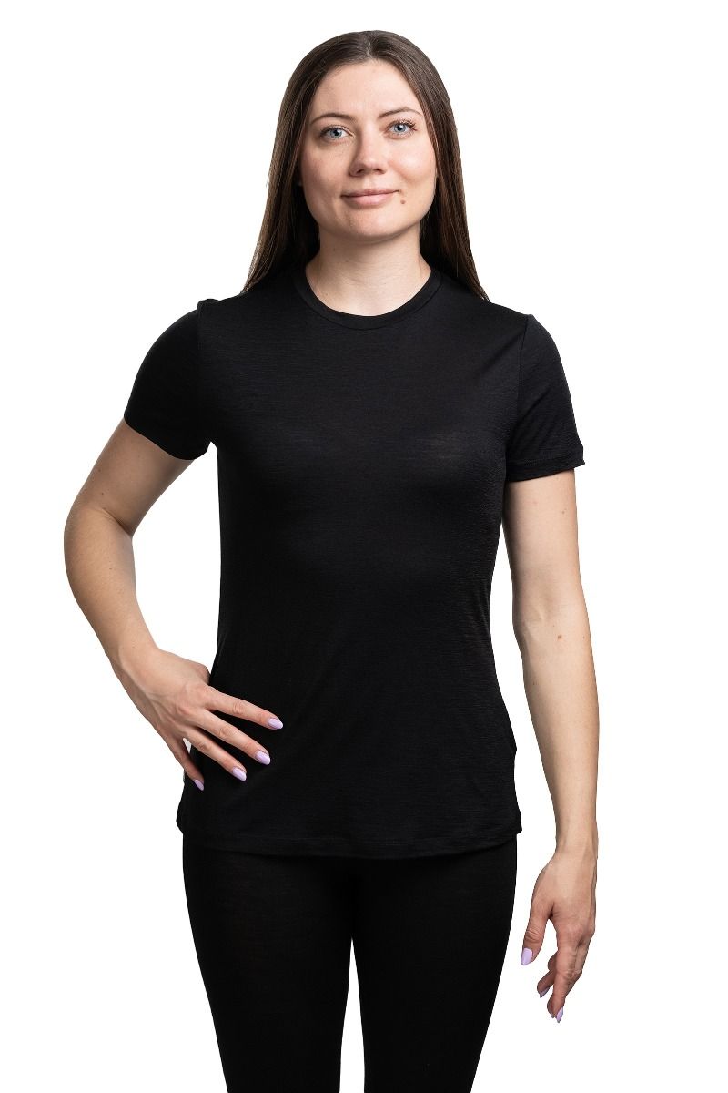 KOSZULKA MERINO 150 TECH LITE III SS TEE WOMEN-BLACK