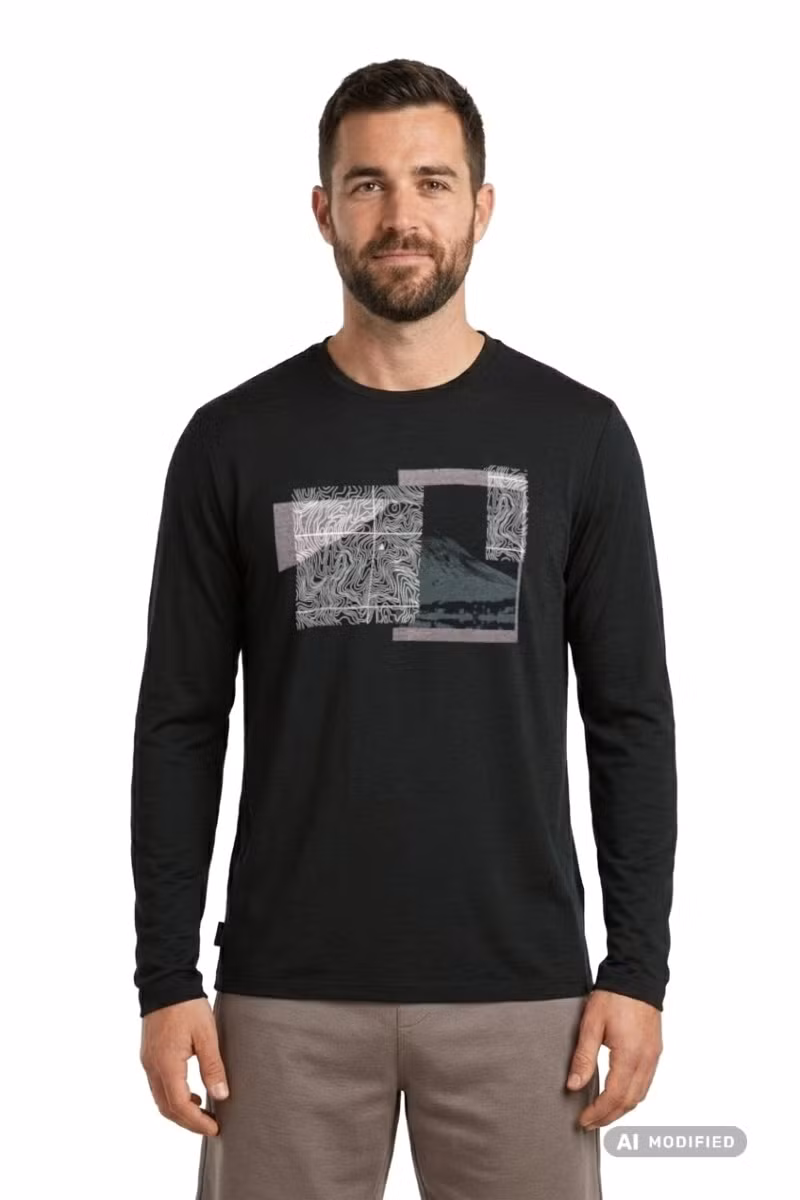 KOSZULKA MERINO 150 TECH LITE LS TEE PEAK BALANCE-BLACK