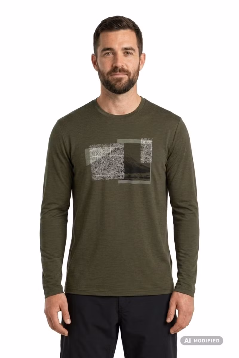 KOSZULKA MERINO 150 TECH LITE LS TEE PEAK BALANCE-DK LODEN