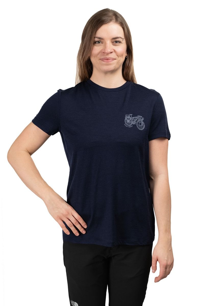 KOSZULKA MERINO 150 TECH LITE SS TEE ADVENTURE RIDE WOMEN-MIDNIGHT NAVY