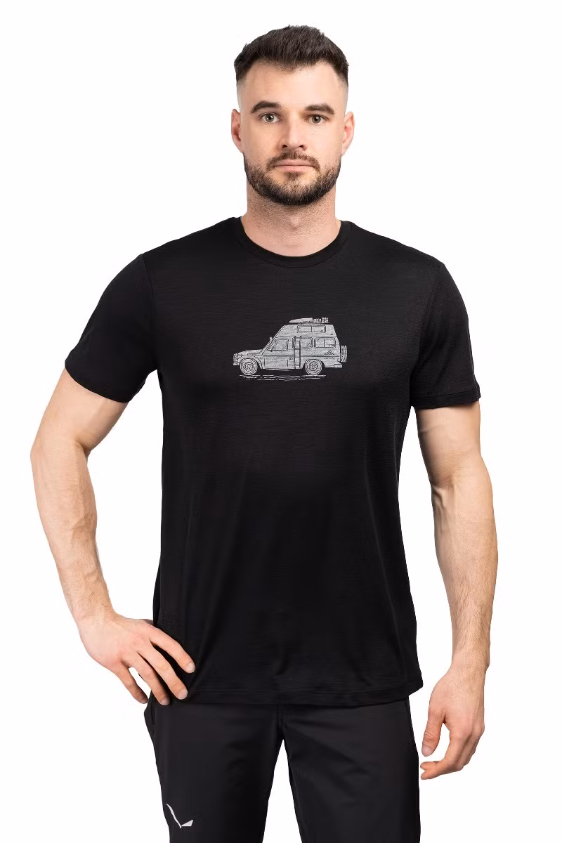 KOSZULKA MERINO 150 TECH LITE SS TEE COSY CAMPER-BLACK