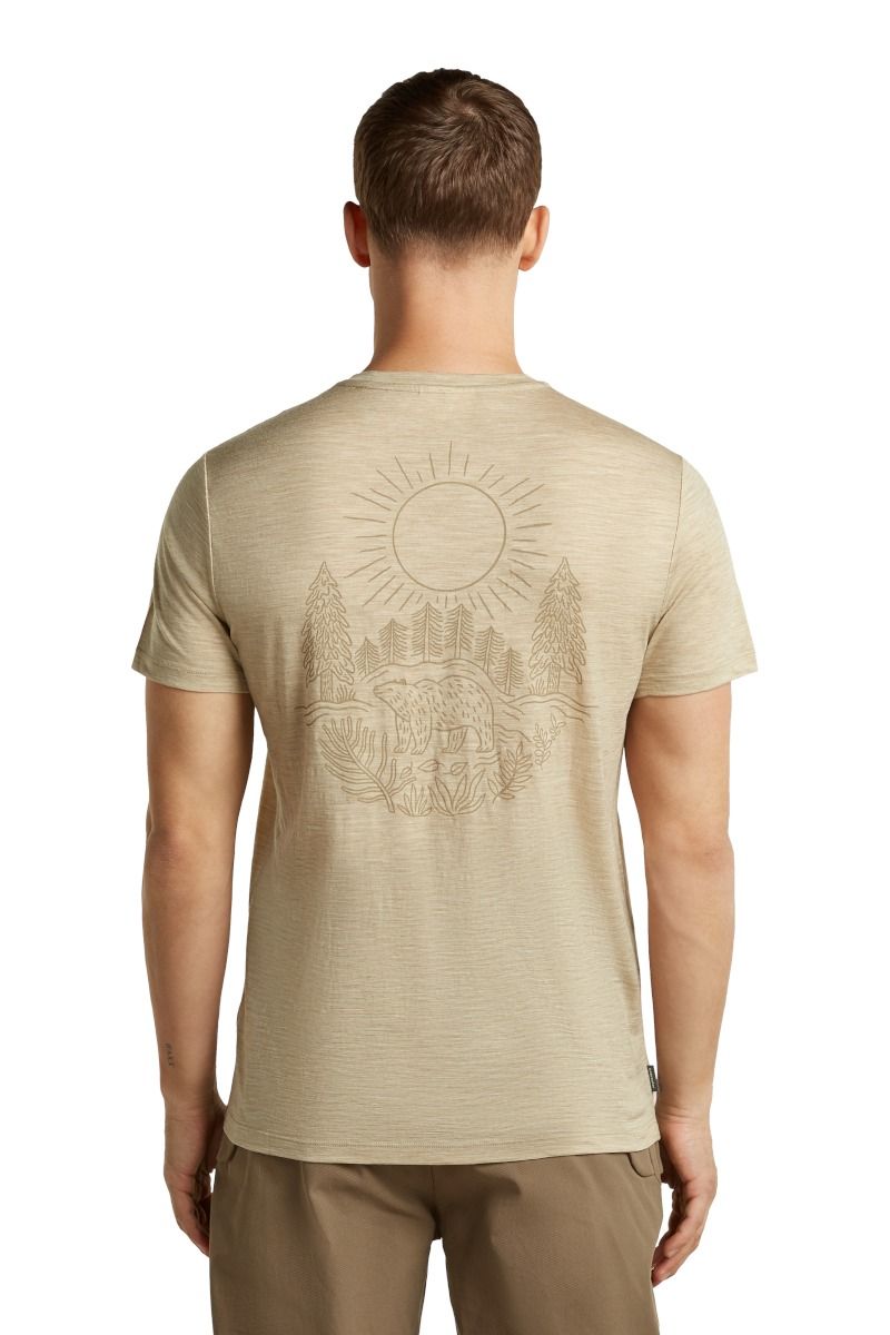 KOSZULKA MERINO 150 TECH LITE SS TEE FOREST FOOTSTEPS-BAY HTHR