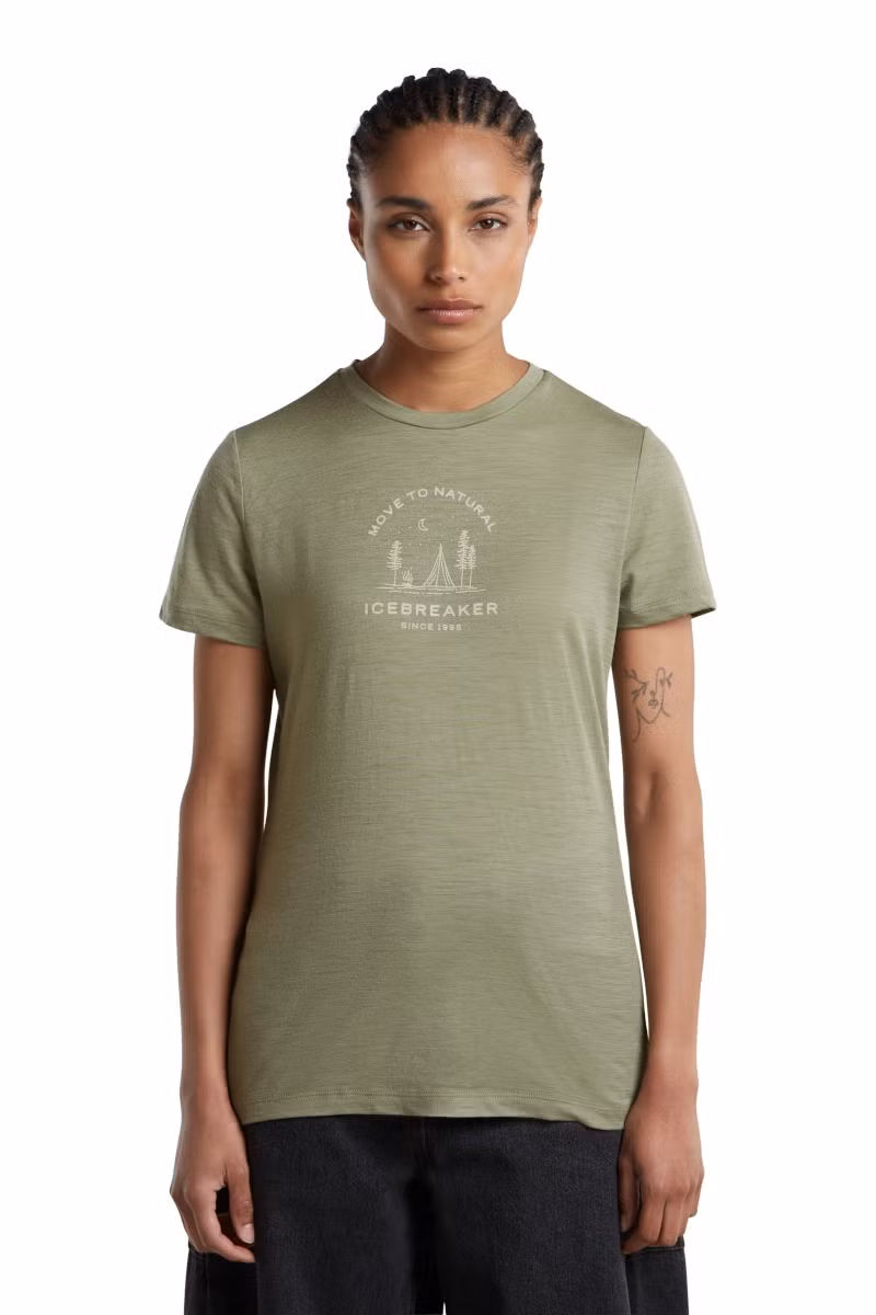 KOSZULKA MERINO 150 TECH LITE SS TEE PEACEFUL PASS WOMEN-LICHEN