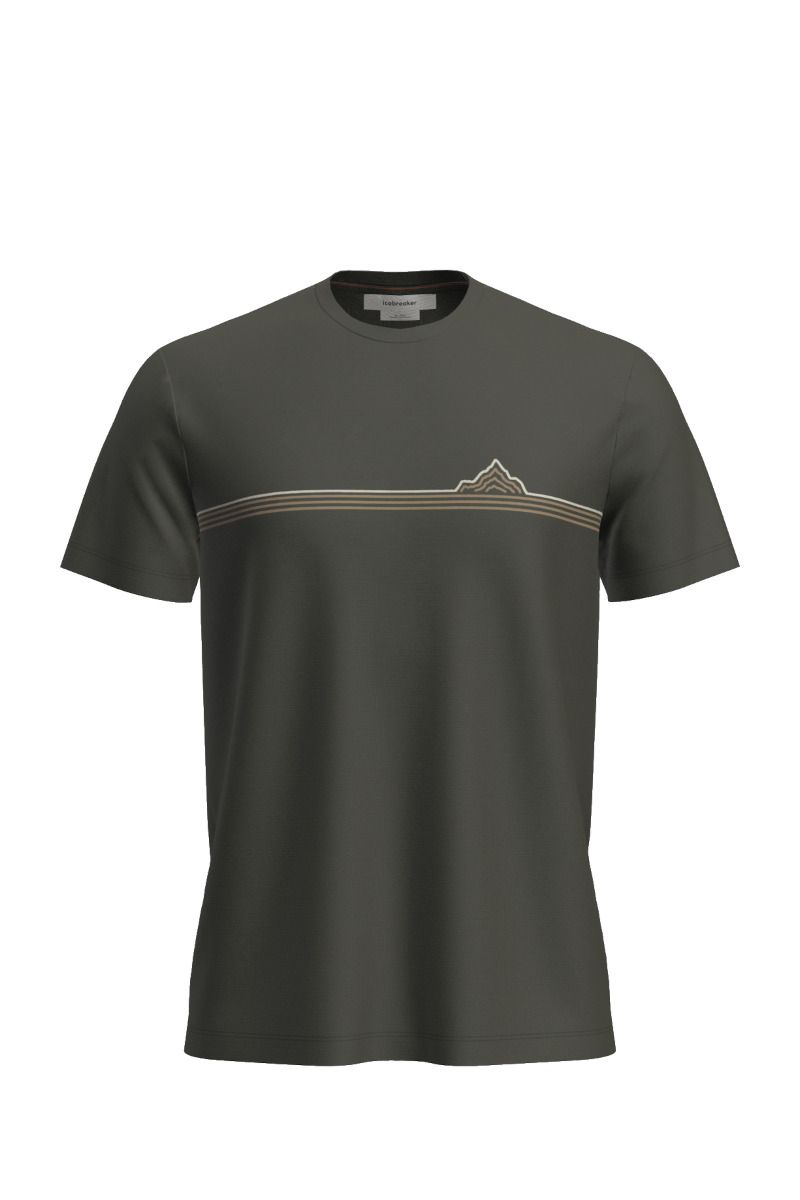 KOSZULKA MERINO 150 TECH LITE SS TEE RANGE STRIPES-DK LODEN