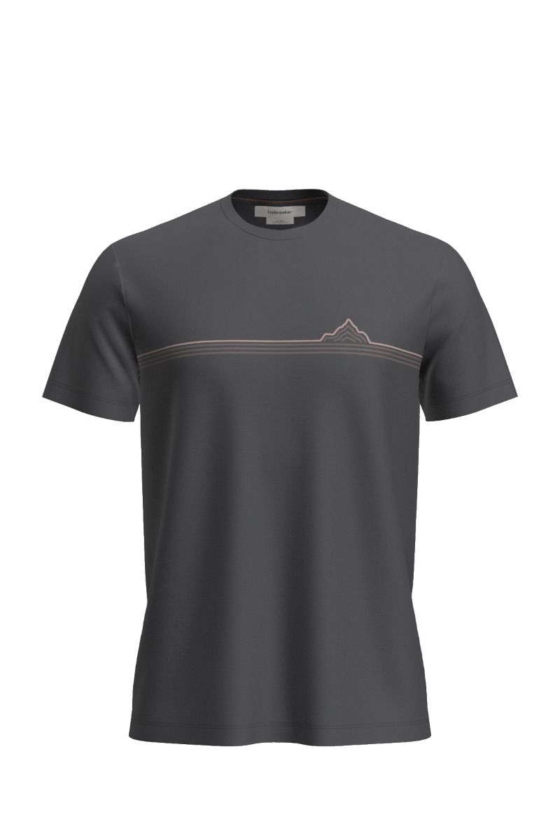 KOSZULKA MERINO 150 TECH LITE SS TEE RANGE STRIPES-OBSIDIAN