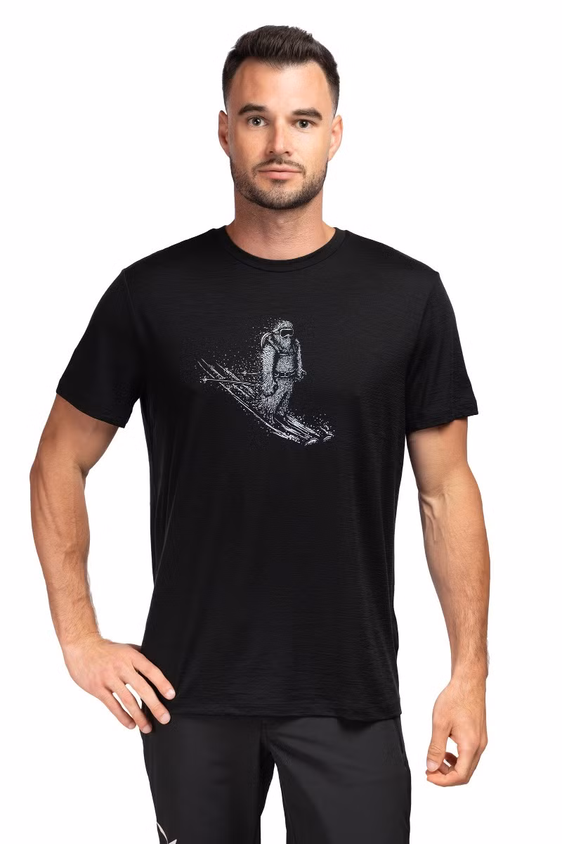 KOSZULKA MERINO 150 TECH LITE SS TEE SKIING YETI-BLACK
