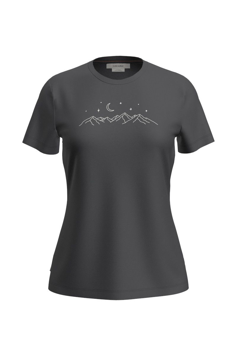 KOSZULKA MERINO 150 TECH LITE SS TEE SPARKLING STARS WOMEN-OBSIDIAN