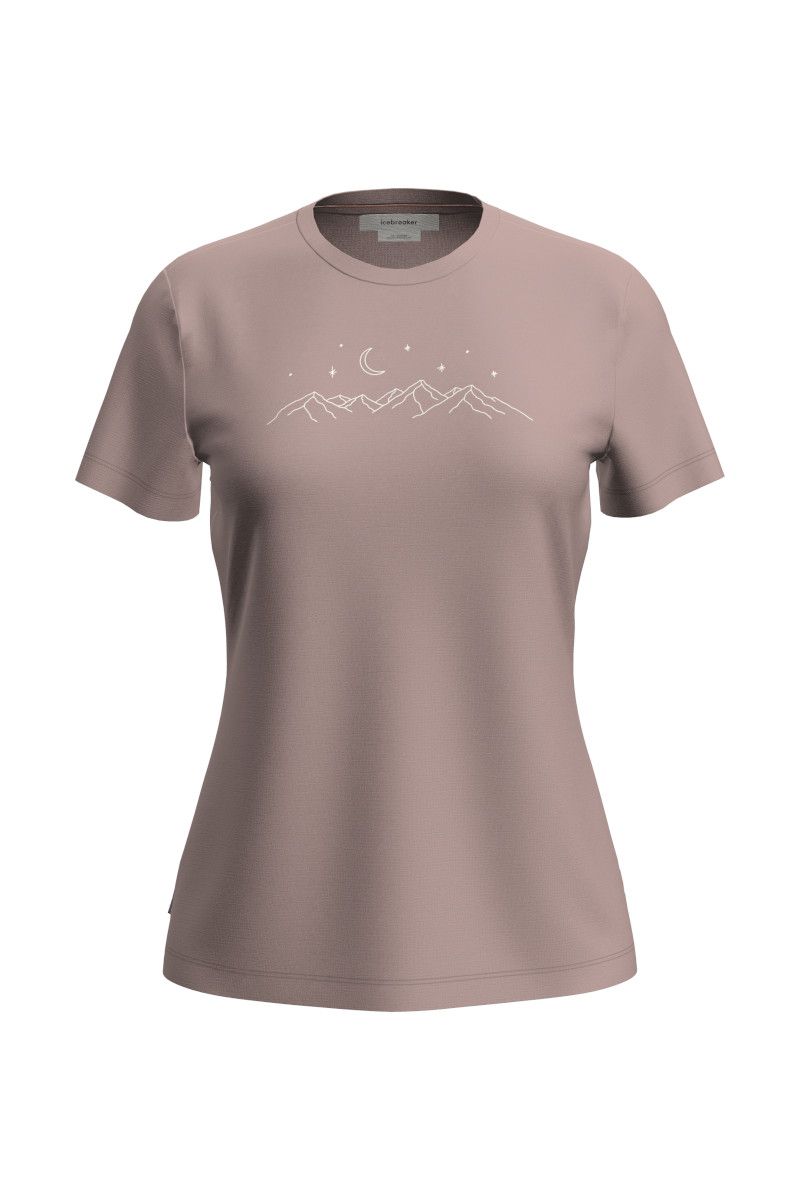 KOSZULKA MERINO 150 TECH LITE SS TEE SPARKLING STARS WOMEN-PINK QUARTZ