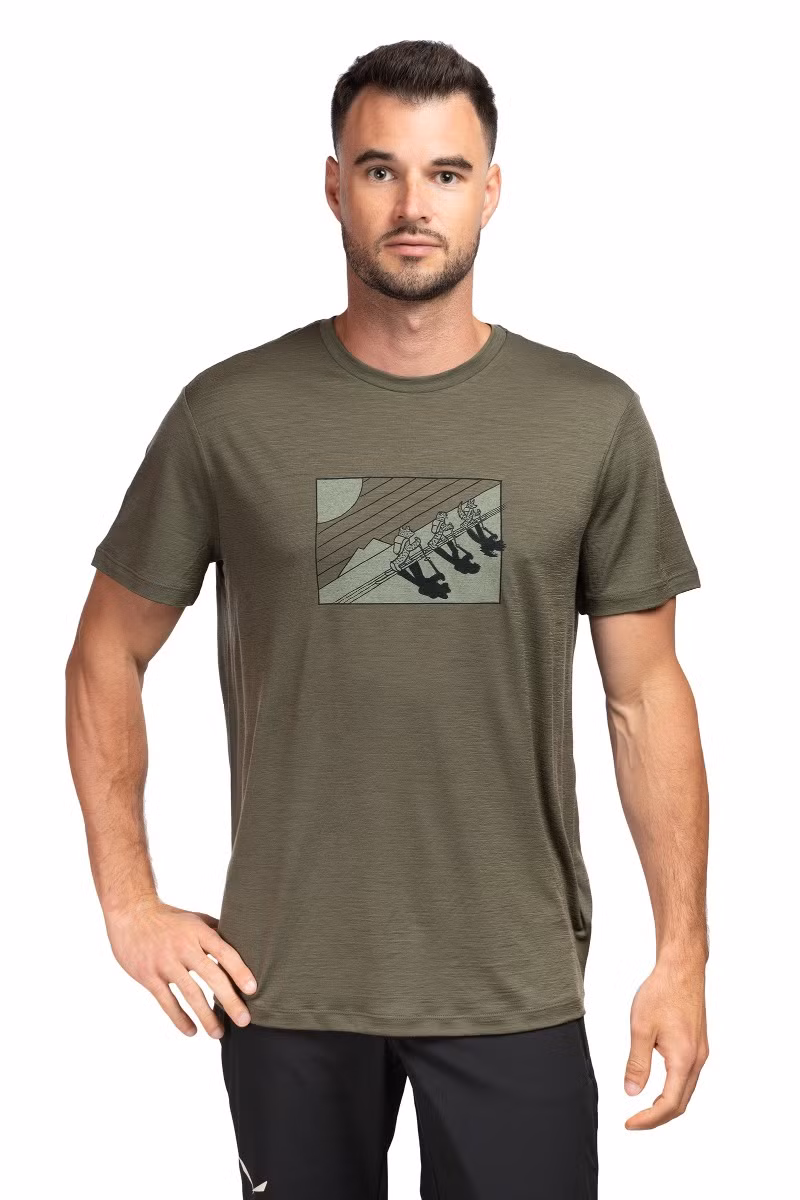 KOSZULKA MERINO 150 TECHLITE SS TEE IN THE WILD-LODEN