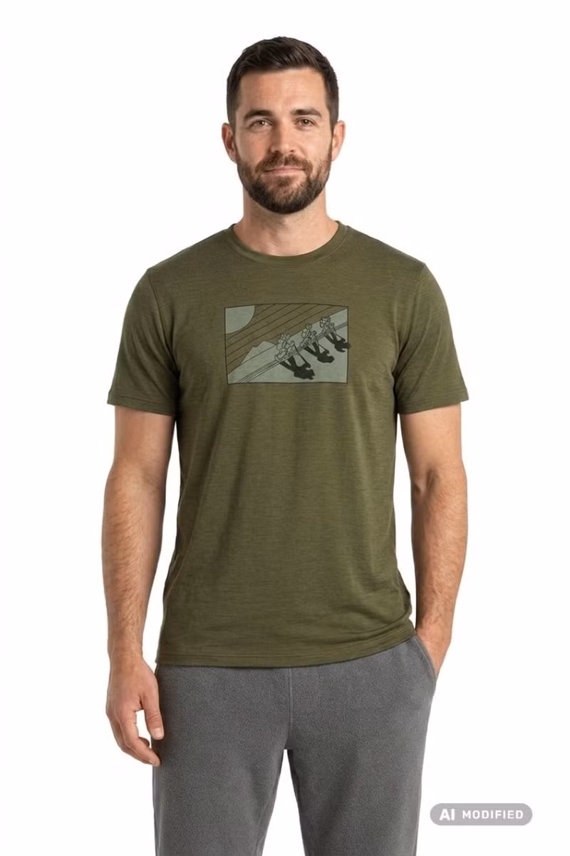 KOSZULKA MERINO 150 TECHLITE SS TEE IN THE WILD-LODEN