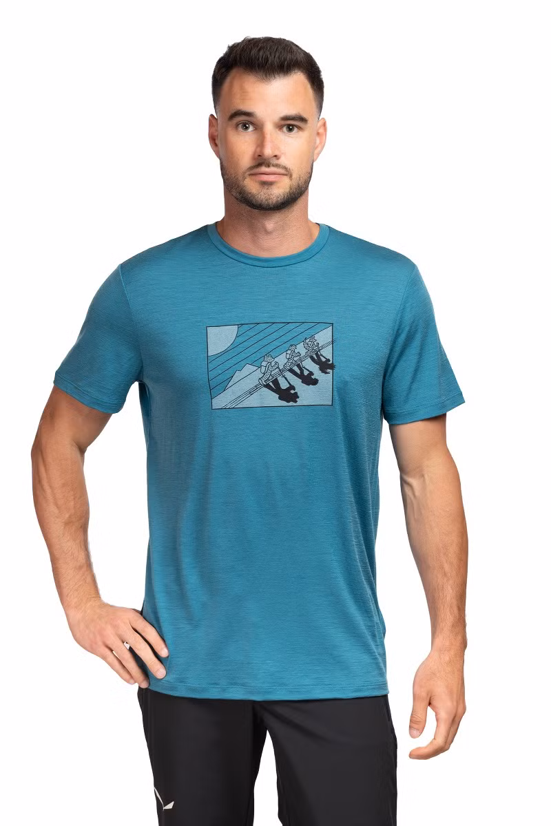 KOSZULKA MERINO 150 TECHLITE SS TEE IN THE WILD-TOPAZ