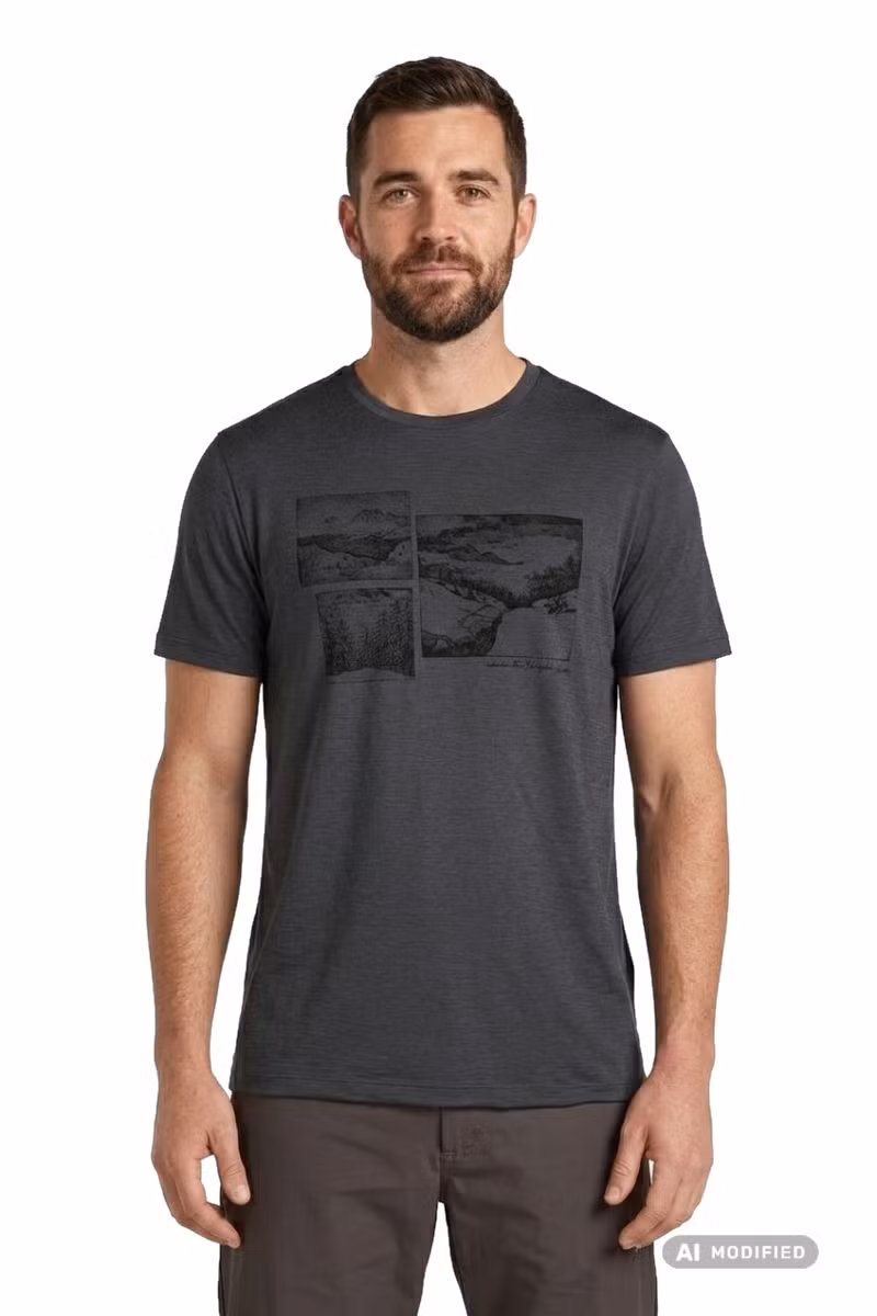 KOSZULKA MERINO 150 TECHLITE SS TEE JOURNEY-OBSIDIAN
