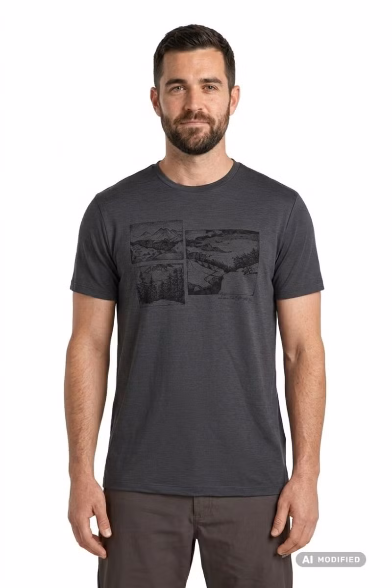 KOSZULKA MERINO 150 TECHLITE SS TEE JOURNEY-OBSIDIAN