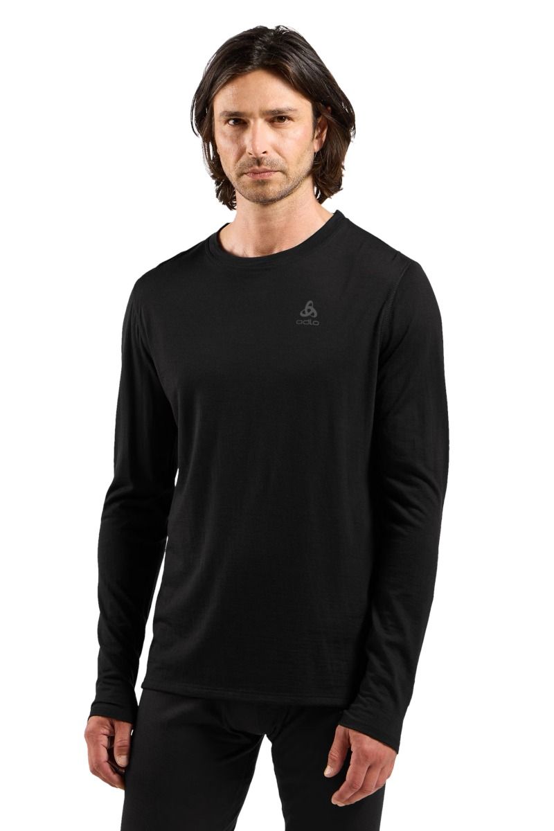 KOSZULKA MERINO 160 BL TOP CREW NECK LS-BLACK