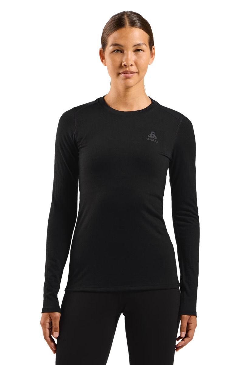 KOSZULKA MERINO 160 BL TOP CREW NECK LS WOMEN-BLACK