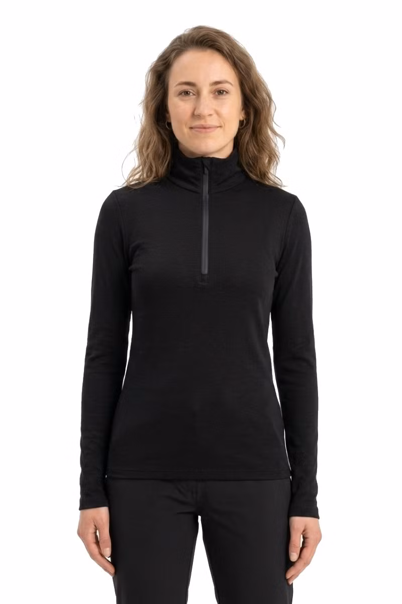 KOSZULKA MERINO 175 EVERYDAY LS HALF ZIP WOMEN-BLACK