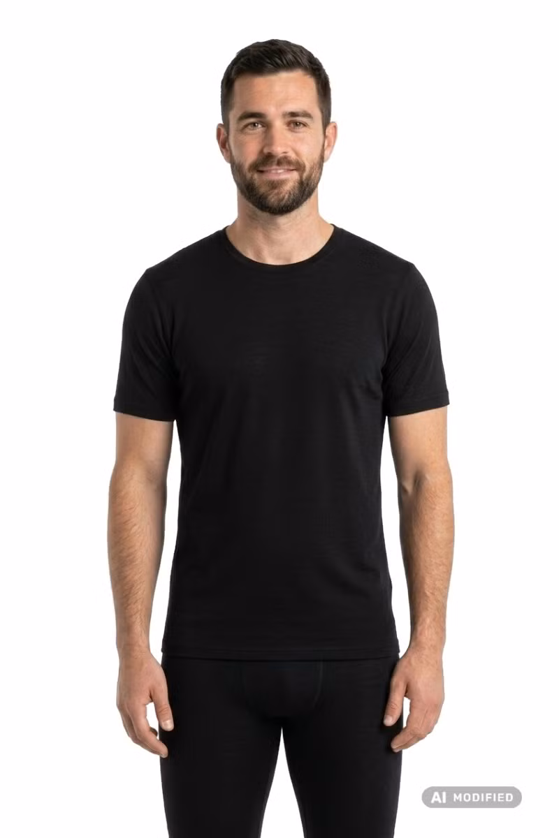 KOSZULKA MERINO 175 EVERYDAY SS CREWE-BLACK