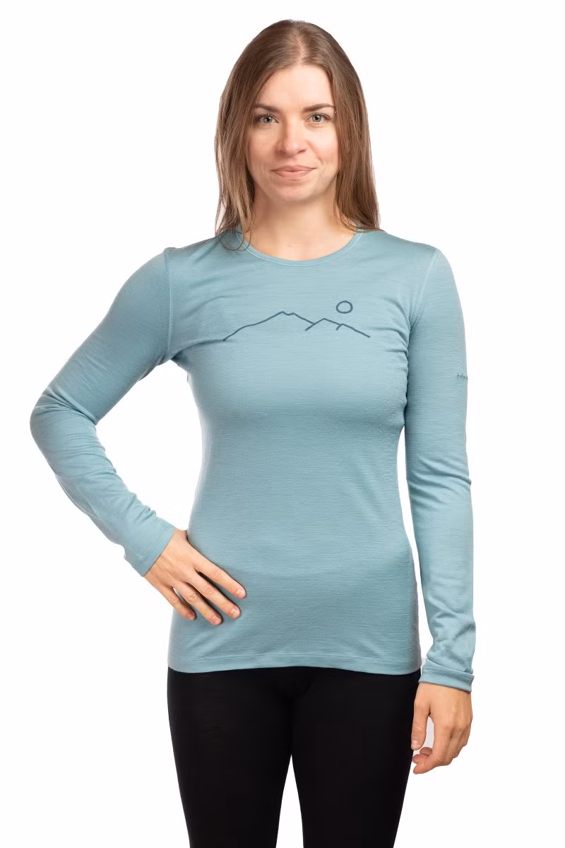 KOSZULKA MERINO 200 OASIS LS CREWE RAINER RIDGE WOMEN-HYDRO