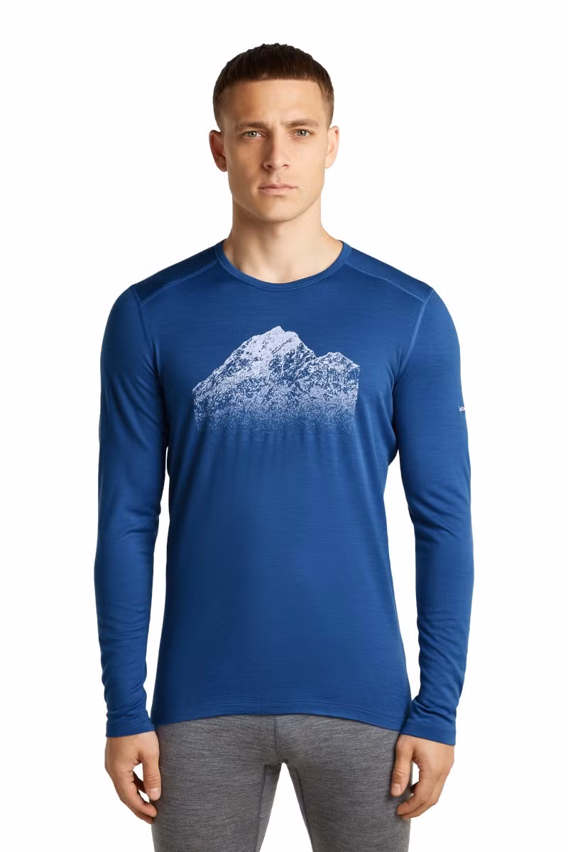 KOSZULKA MERINO 200 OASIS LS CREWE RISING LIGHT-LAZURITE