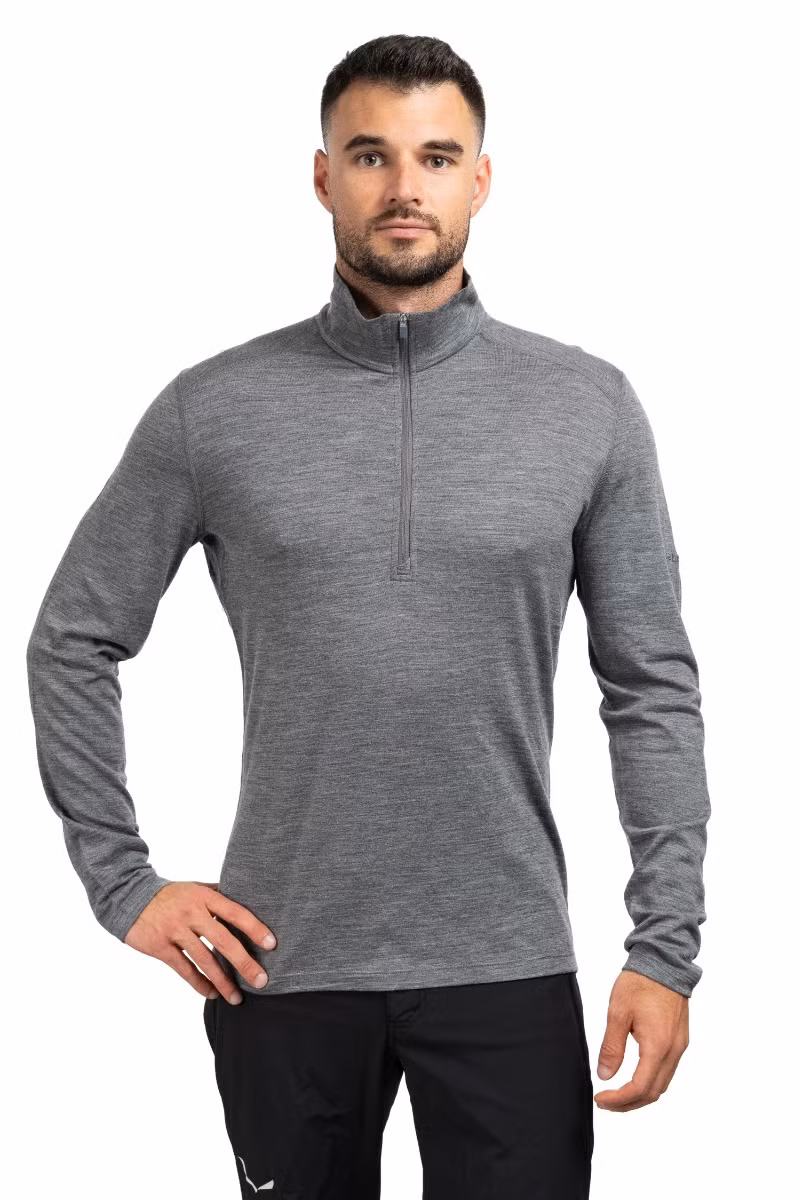 KOSZULKA MERINO 200 OASIS LS HALF ZIP-GRITSTONE HTHR