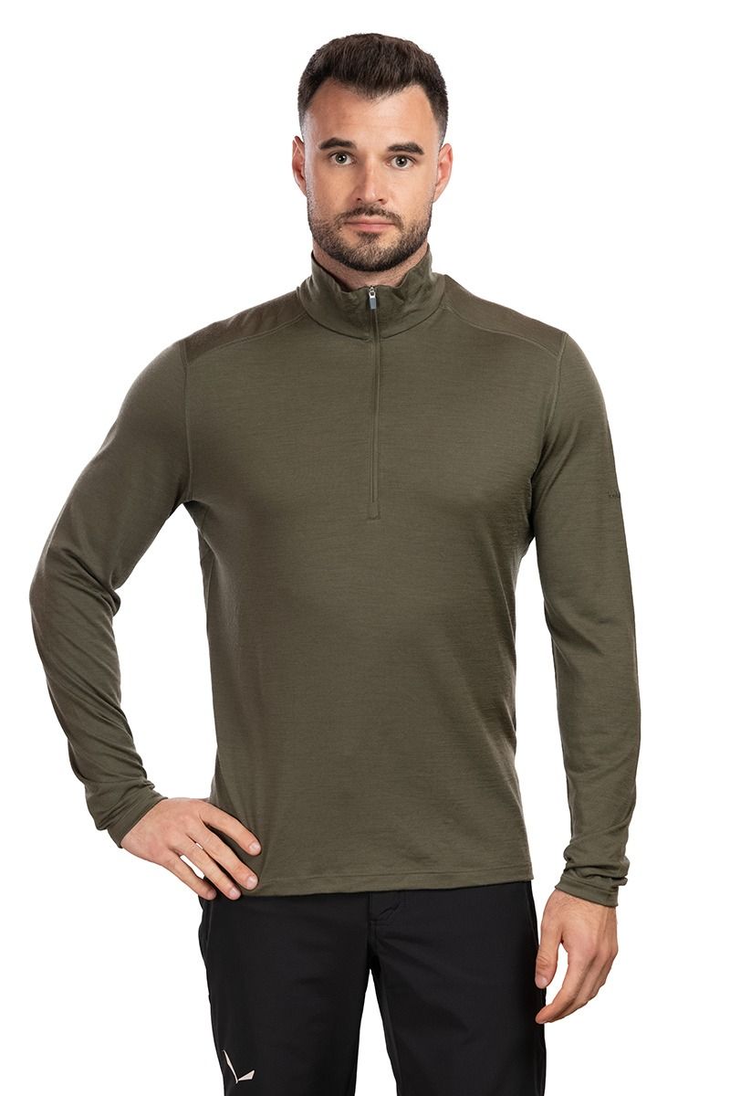 KOSZULKA MERINO 200 OASIS LS HALF ZIP-LODEN