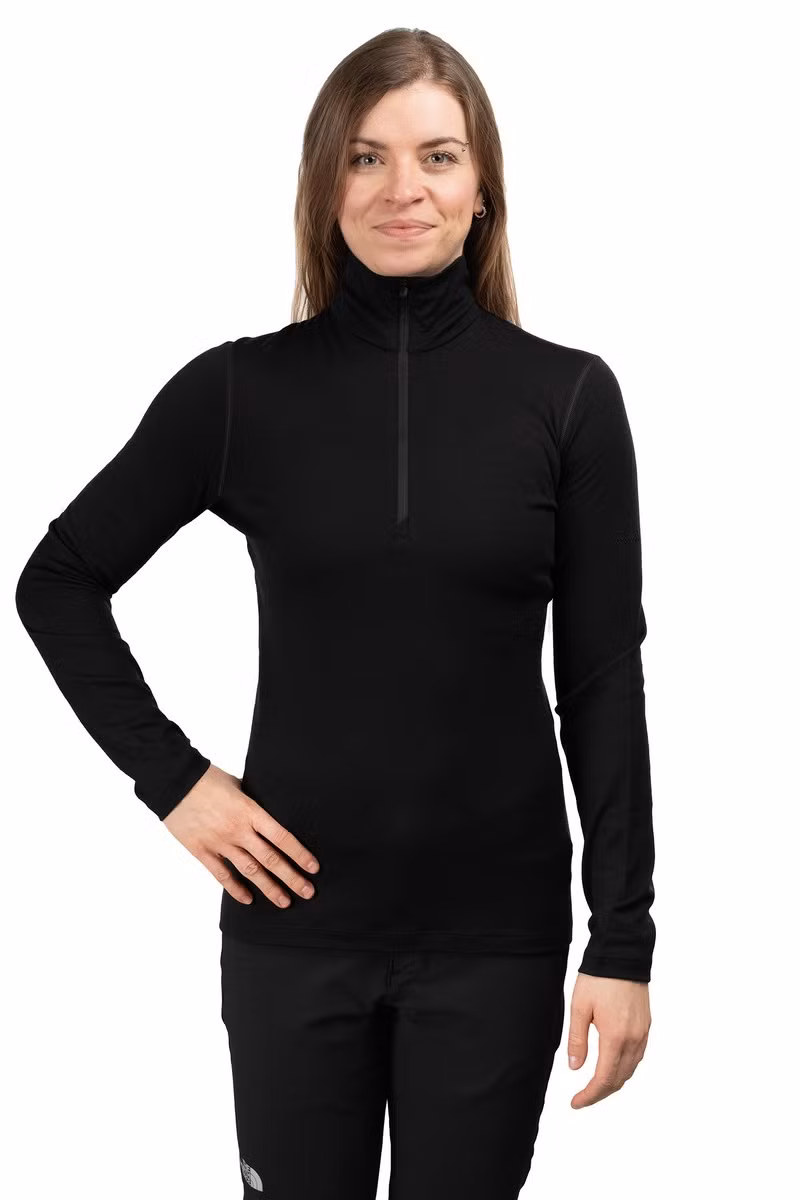 KOSZULKA MERINO 200 OASIS LS HALF ZIP WOMEN-BLACK
