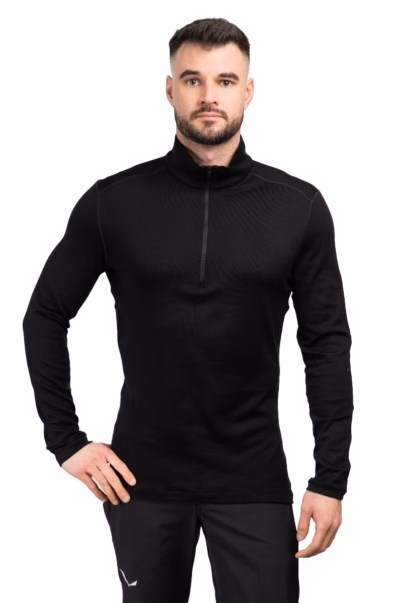 KOSZULKA MERINO 260 TECH LS HALF ZIP-BLACK