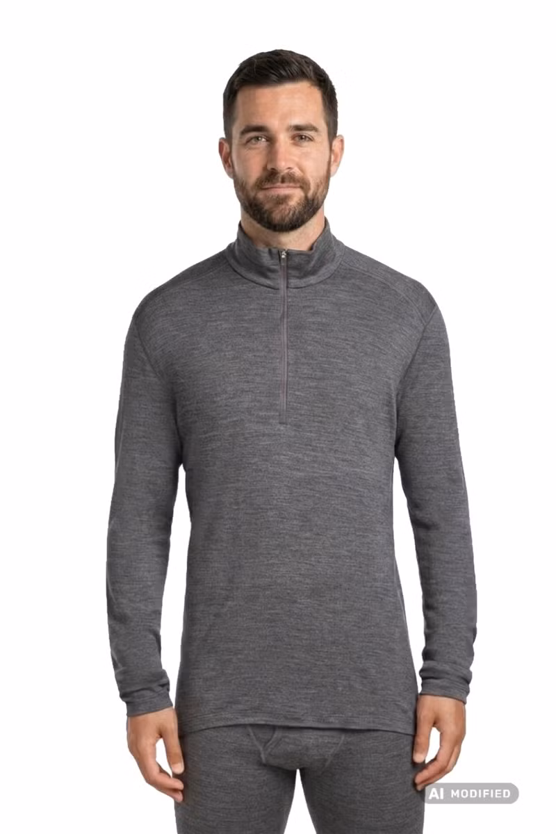 KOSZULKA MERINO 260 TECH LS HALF ZIP-GRITSTONE HTHR