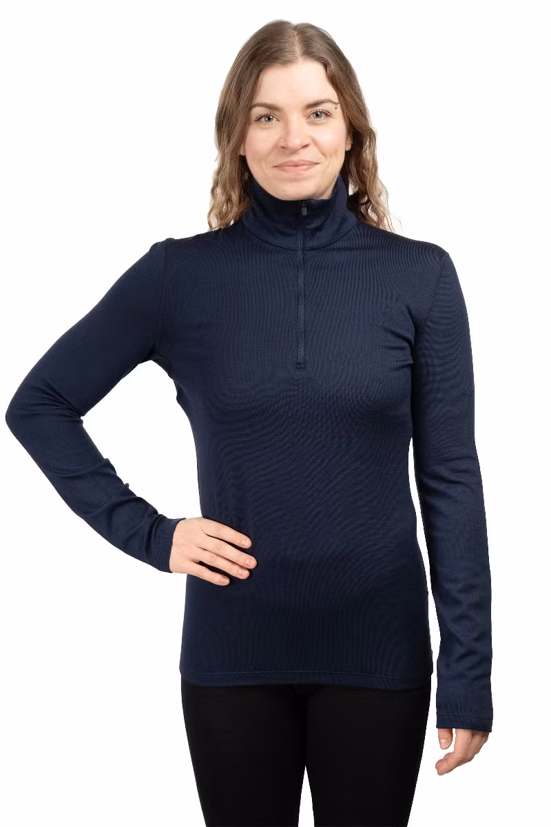 KOSZULKA MERINO 260 TECH LS HALF ZIP WOMEN-MIDNIGHT NAVY