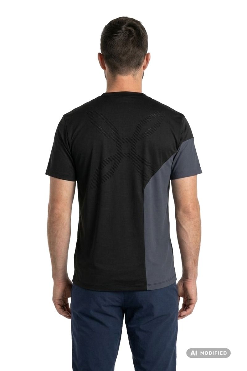 KOSZULKA MIX-UP T-SHIRT-BLACK-GUNMETAL GREY