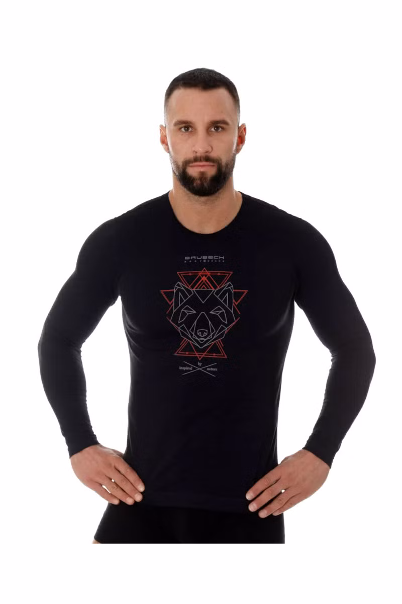KOSZULKA OUTDOOR WOOL PRO MĘSKA LS1414-CZARNY