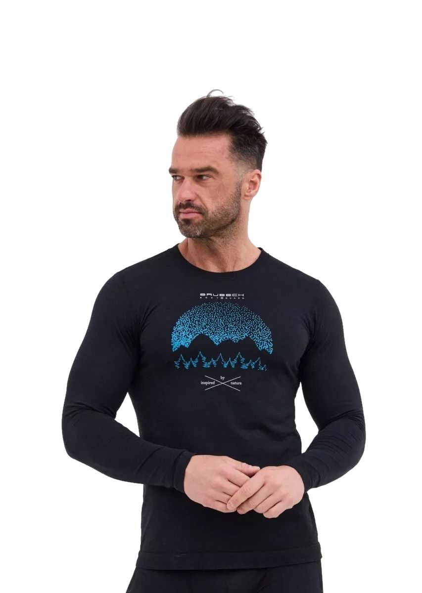 KOSZULKA OUTDOOR WOOL PRO MĘSKA LS1414-CZARNY