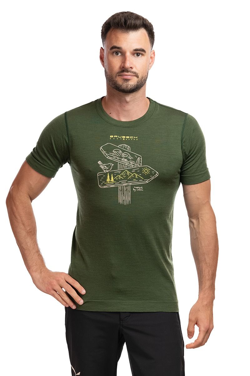 KOSZULKA OUTDOOR WOOL PRO SS1456M-DARK GREEN