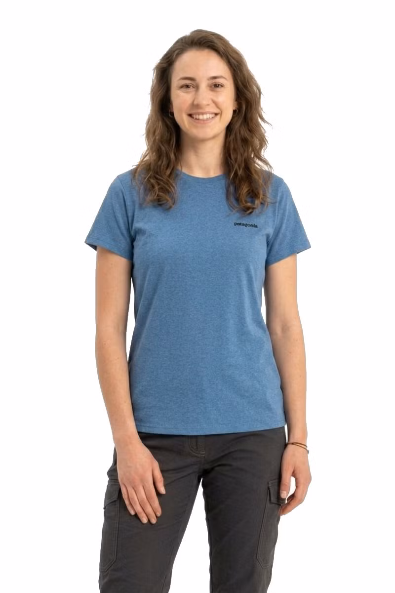 KOSZULKA P-6 LOGO RESPONSIBILI-TEE WOMEN-SHORE BLUE