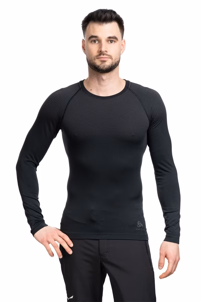 KOSZULKA PERFORMANCE LIGHT ECO BL TOP CREW NECK LS-BLACK