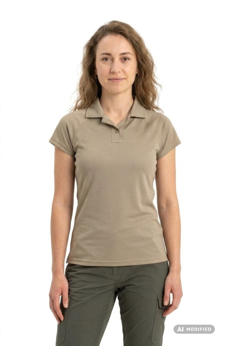 KOSZULKA POLO DAMSKA UTL TOPCOOL LITE-KHAKI