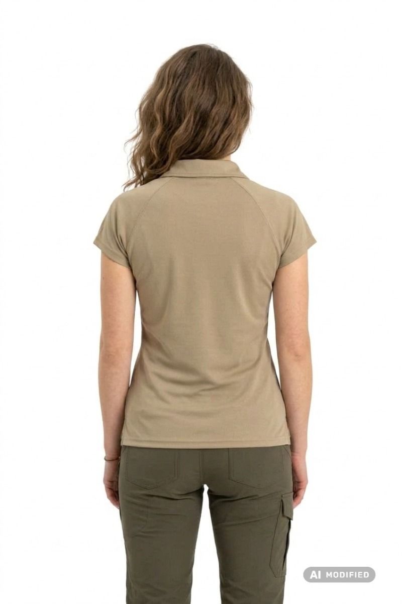 KOSZULKA POLO DAMSKA UTL TOPCOOL LITE-KHAKI