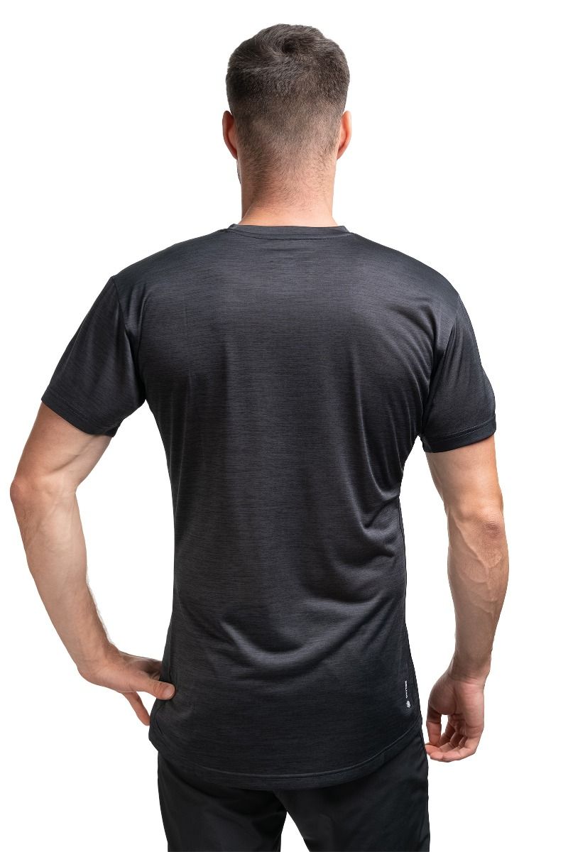 KOSZULKA PUEZ MELANGE DRY SS TEE-0911 BLACK OUT MELANGE