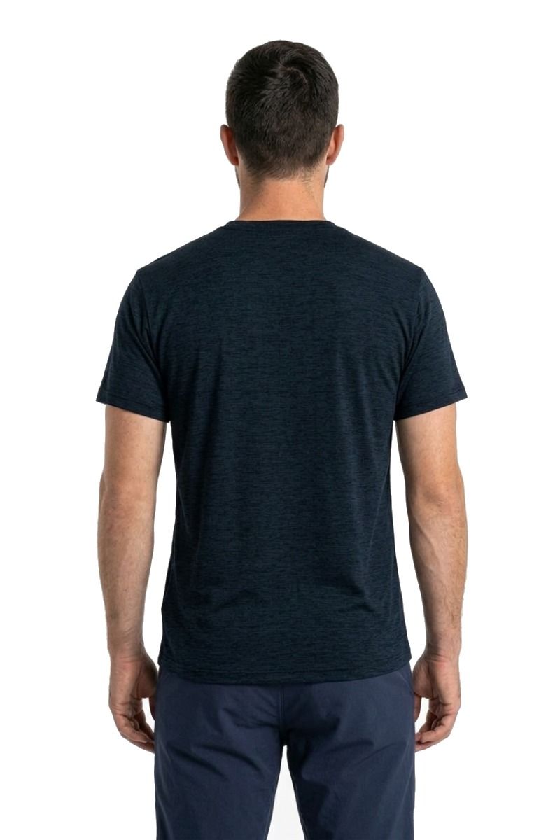 KOSZULKA PUEZ MELANGE DRY SS TEE-BLUEBERRY MELANGE