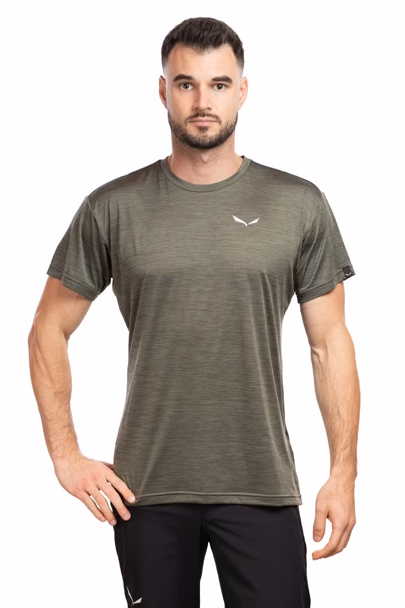 KOSZULKA PUEZ MELANGE DRY SS TEE-FADED GREEN MELANGE 