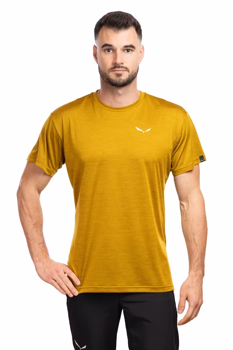 KOSZULKA PUEZ MELANGE DRY SS TEE-OLIVE OIL MELANGE 