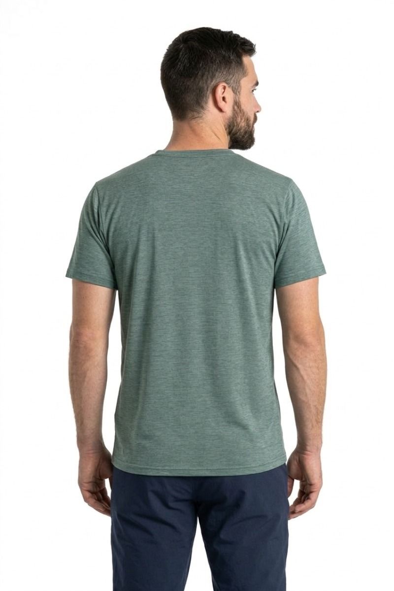 KOSZULKA PUEZ MELANGE DRY SS TEE-WILLOW MELANGE