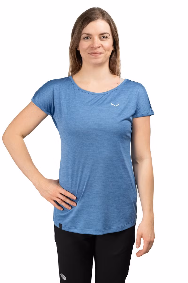KOSZULKA PUEZ MELANGE DRY SS TEE WOMEN-MORNING BLUE MELANGE