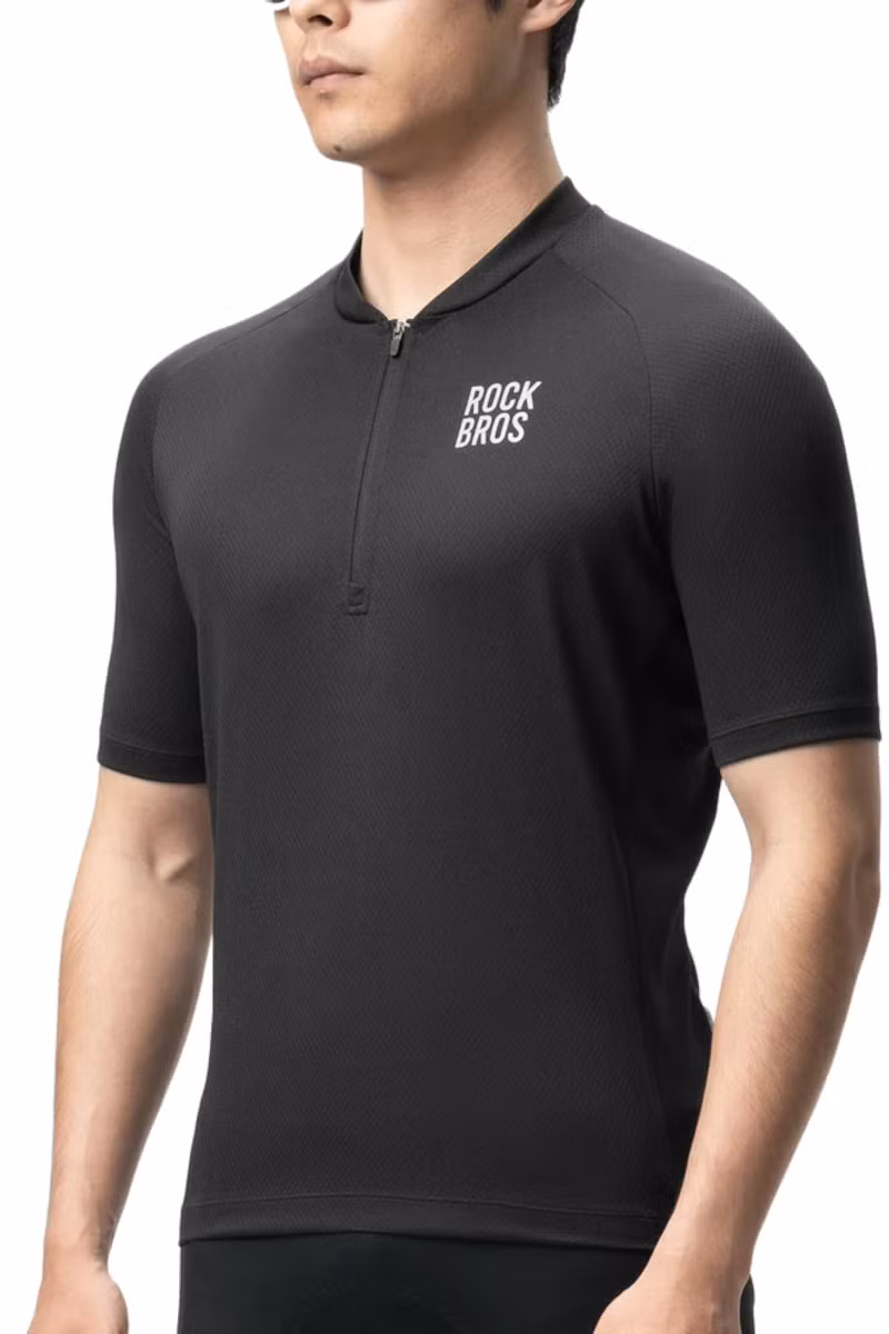 KOSZULKA ROWEROWA HALF ZIP 15200017-BLACK